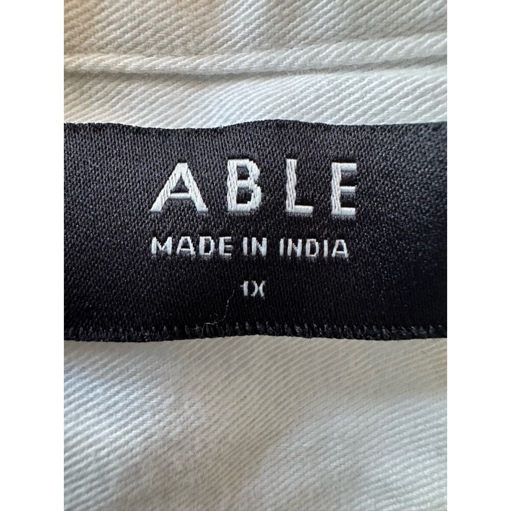 Able Harris oversized button up shirt white size 1X - Picture 10 of 12